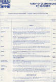 Tarif solex MBK janvier 1988