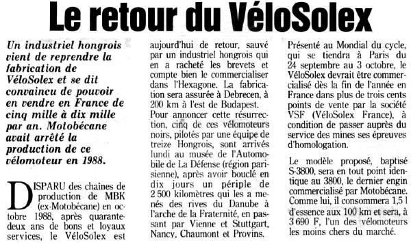 le parisien 1993 solex