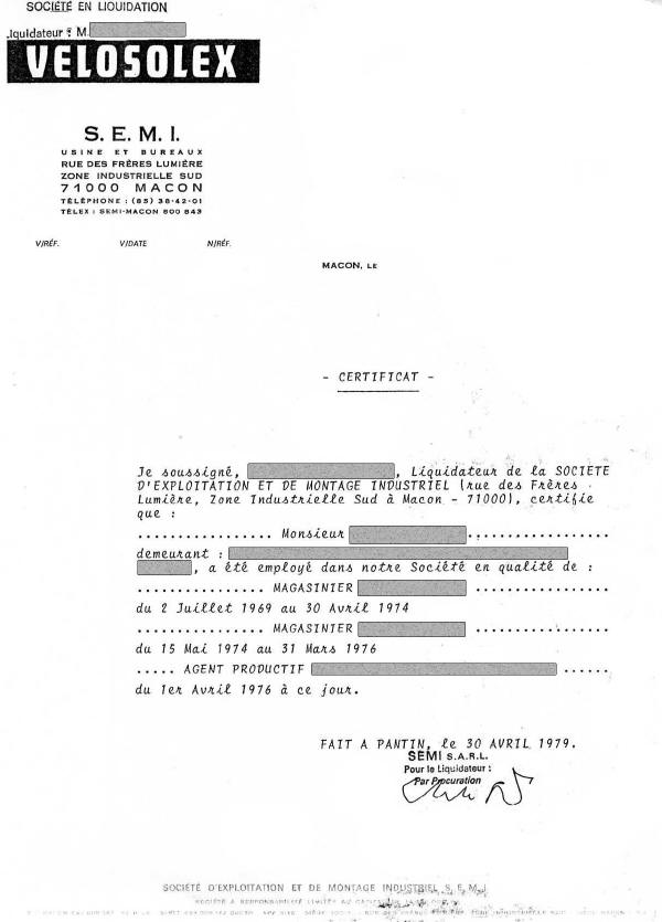liquidation SEMI avril 1979
