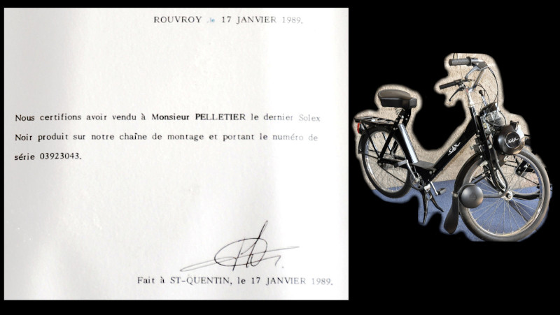 Dernier Solex 3800 MBK avec certificat